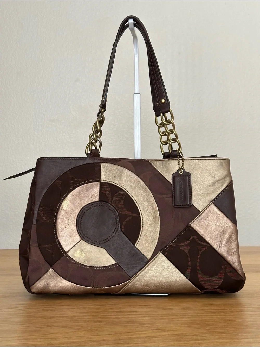 Coach patchwork tote bag
